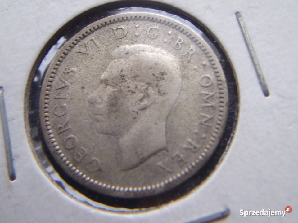 Stare monety 6 pens 1946 Anglia Lesko