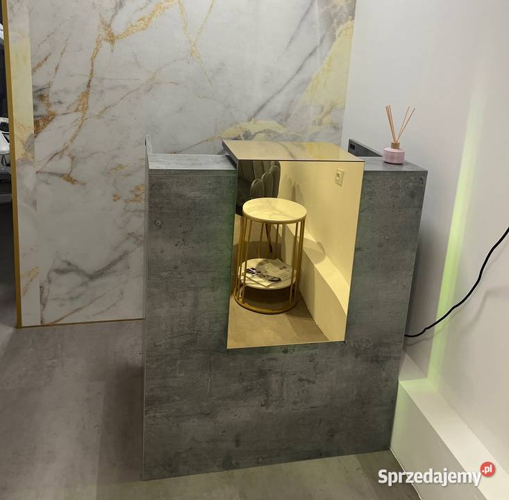 Lada recepcyjna Recepcja Beauty Gold Glamour Fryzjerstwo i kosmetyka Szczecin sprzedam
