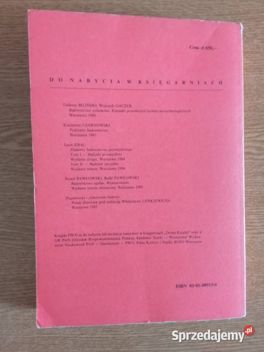 Ustroje Budowlane JSieczkowski że T Nejman skrypt, zeszyt ćwiczeń, zbiór zadań, testów sprzedam