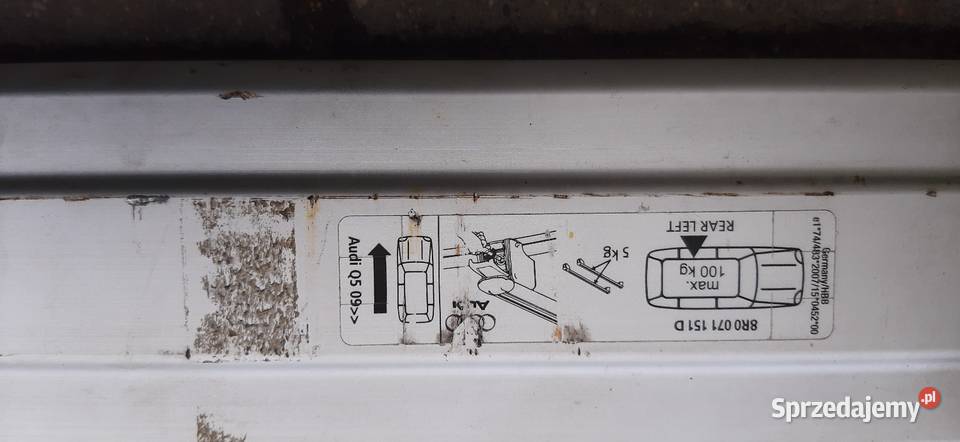 Belki dachowe audi Q5 8R 8R0071151D Kościerzyna
