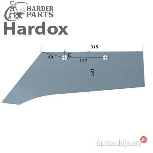 Lemiesz 300hektarów HARDOX 436L części do pługa Suwałki