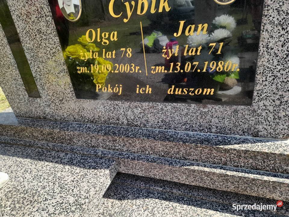 Malowanie odnawianie renowacja liter na pomniku