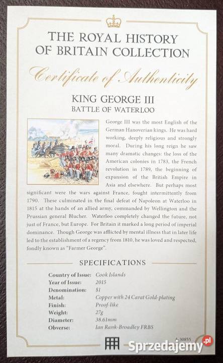 Moneta Anglia King George III 1 2015 Gliwice