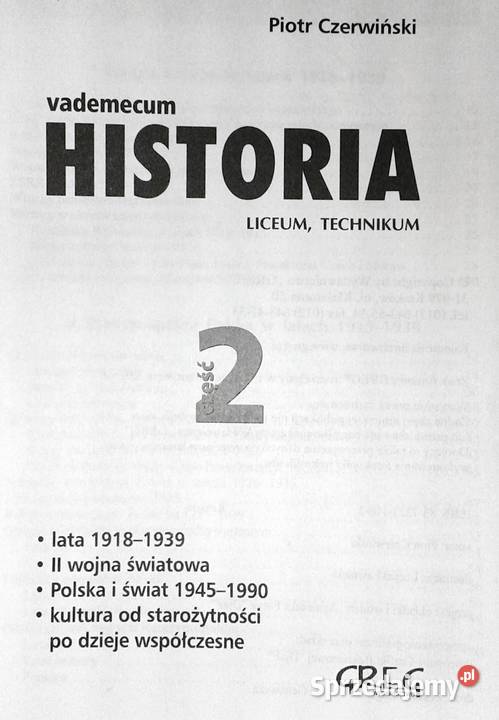 Vademecum matura Historia cz 2 Piotr Czerwiński Chełm
