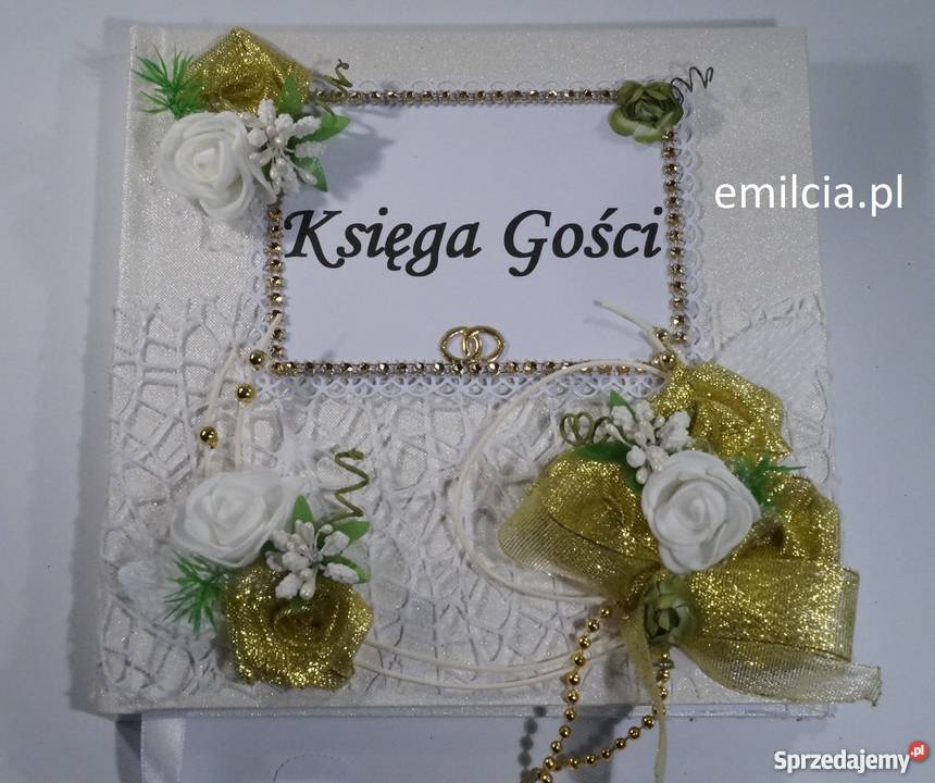 Księga Gości Album kolor Biel Zieleń z dodatkiem Zielona Góra