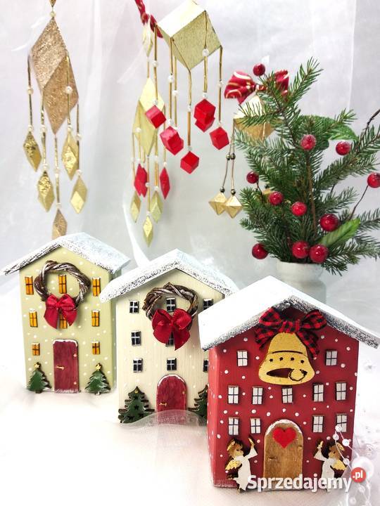 Śnieżne domki świąteczna dekoracja Wrocław