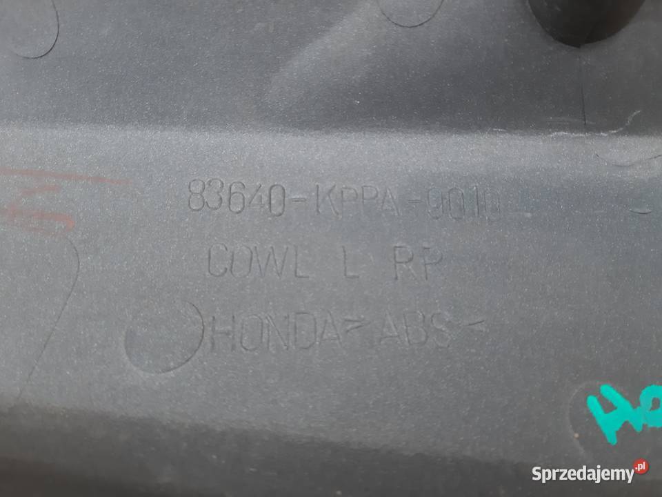 HONDA CBR 125 JC34 ZADUPEK OGON OSŁONA LEWA Plastiki Części i akcesoria motocyklowe Trzciel