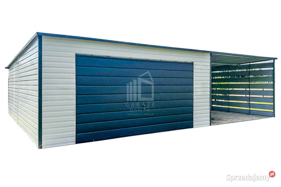 Garaż Blaszany 4x6m Wiata 4m Brama Uchylna Drzwi lubuskie Międzyrzecz