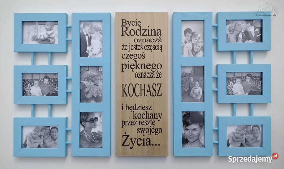 Multirama galeria ścienna z drewna Ramka na Kraków