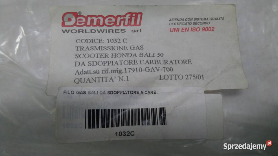 Linka gazu łącznik Semerfil Honda Bali Linki i cięgna Bielsk Podlaski