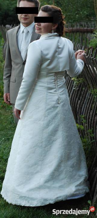 Spredam koronkową suknię ślubną ecru 4042 Rozmiar 40(L)