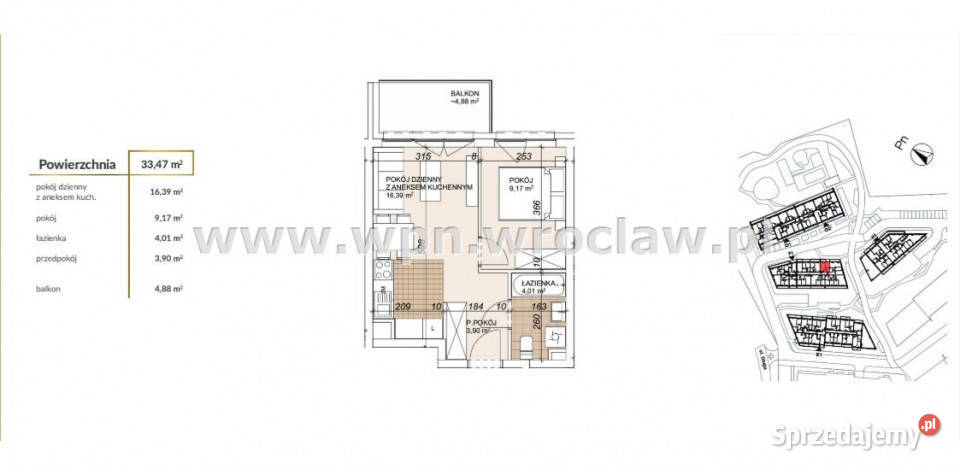 sprzedaży mieszkania Wrocław 3347m2 2 pokoje