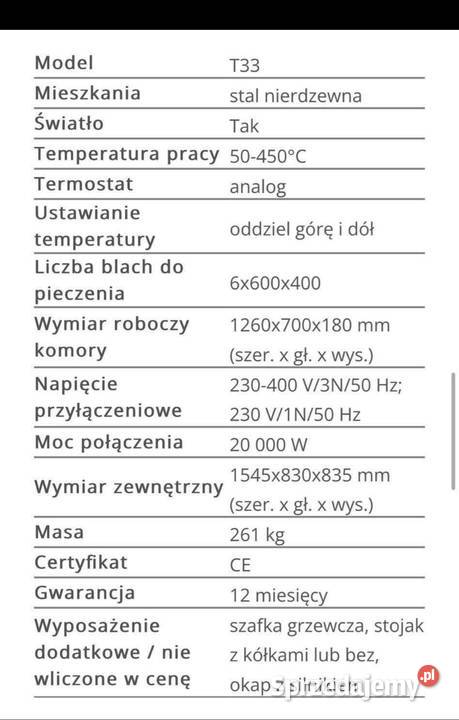 Piec do pizzy GGF pomorskie Gdańsk