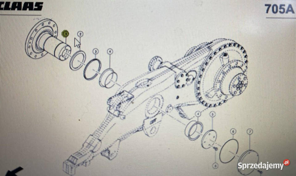 CLAAS 00 0764 407 0Claasoś gąsienicyClaas Lexion wielkopolskie Jastrzębniki