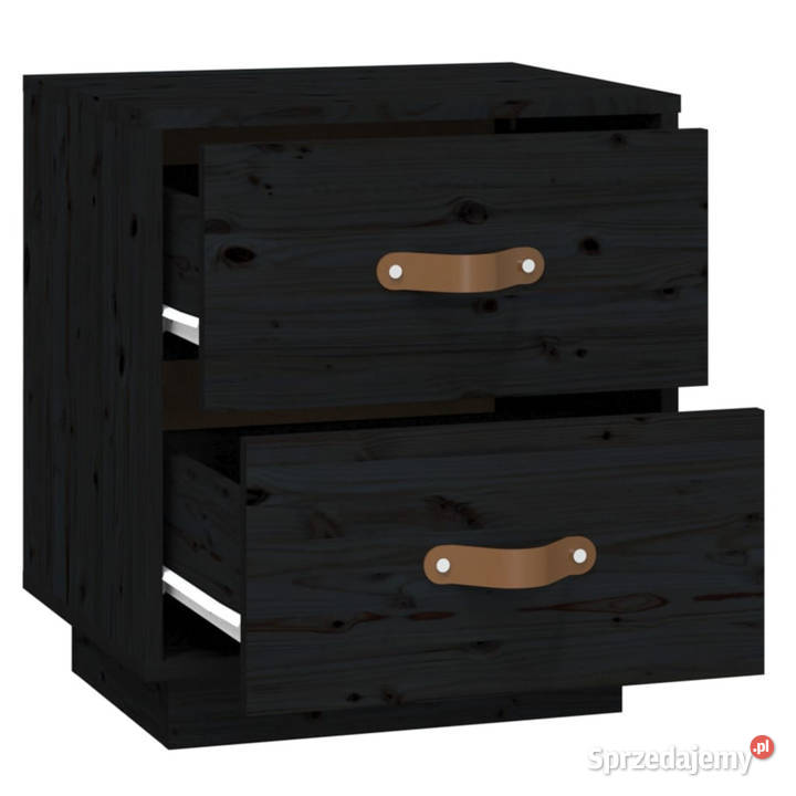 Szafka nocna czarna 40x34x45 lite drewno sosnowe Warszawa