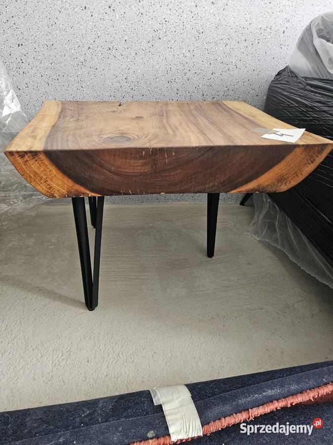Designerski stolik z litego drewna Suar loft Mysłowice sprzedam