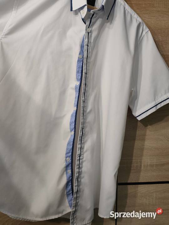 Biała koszula męska rozmiar 4142 slim fit Odzież wyjściowa Kędzierzyn-Koźle