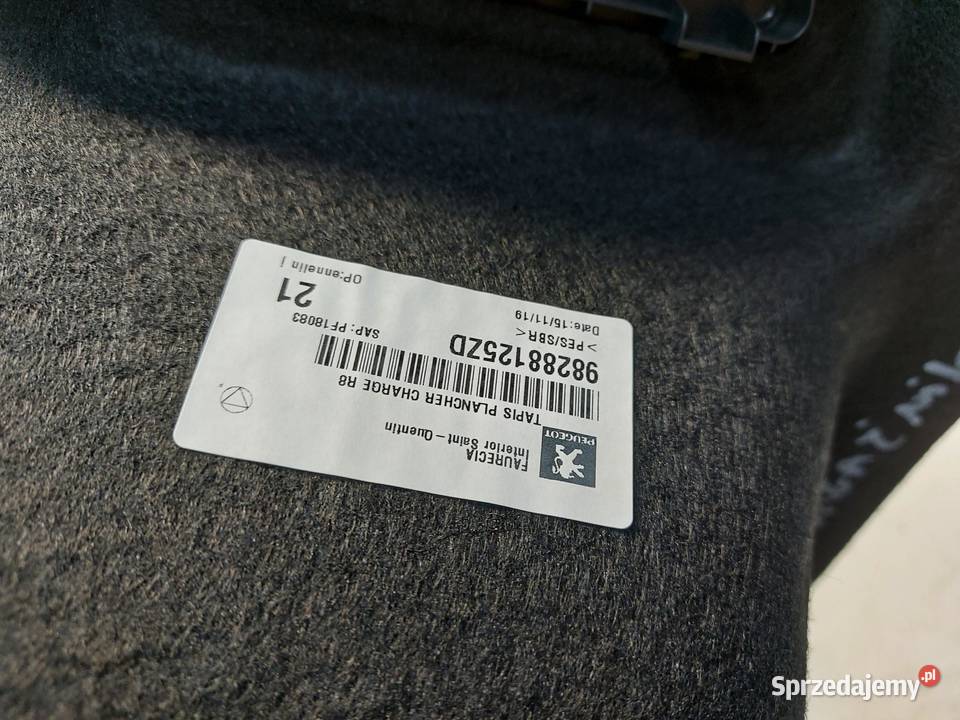 PEUGEOT 508 II Wnęka wykładzina bagażnika tył sprzedam