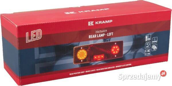Lampa tylna zespolona LED lewa prostokątna 1224V Kamionna