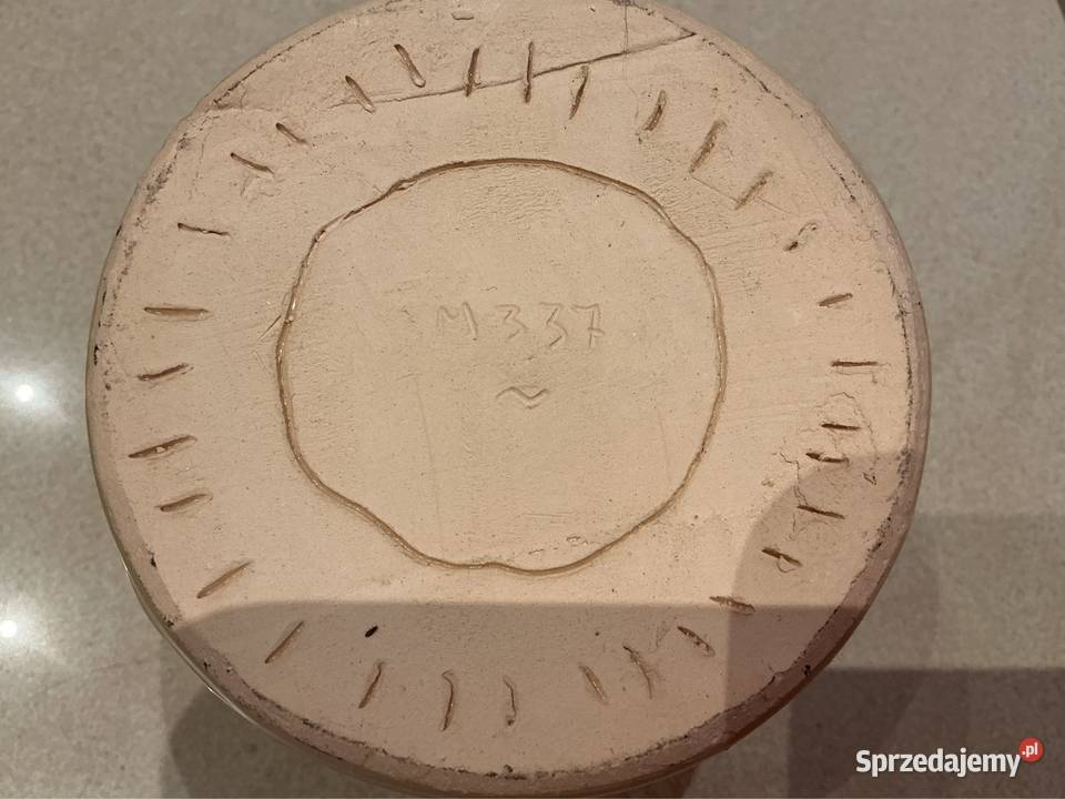 Osłonka Ceramiczna Krówka na Butelke Sygnowana Doniczki i osłonki Nowa Sól