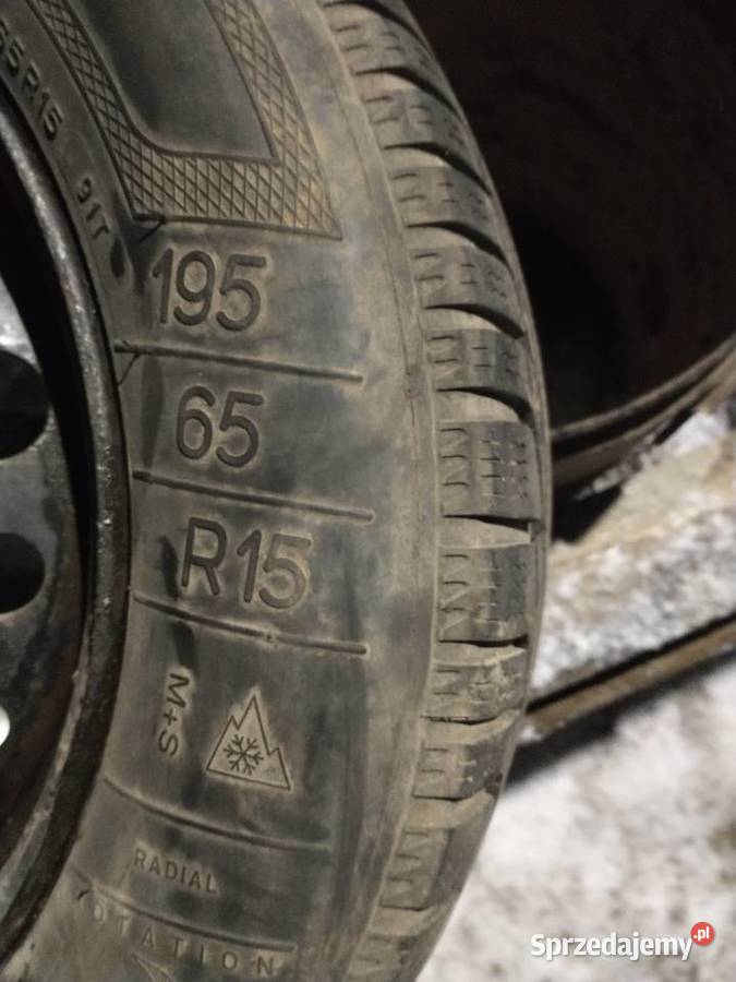 koła zimowe 4 sztuki peugeot 5 dziur 19565r15 Rozmiar 15" Kraków