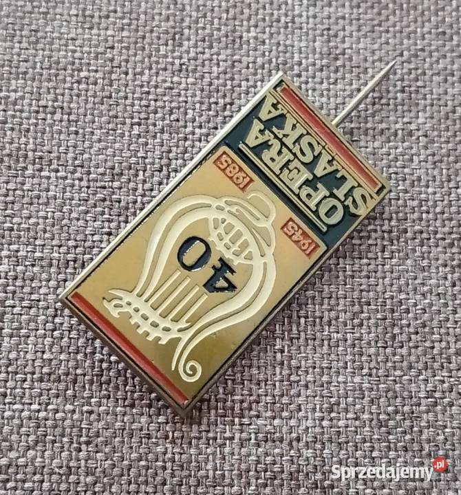 Znaczek wpinka z okacji 40 lecia Opery Śląskiej Katowice