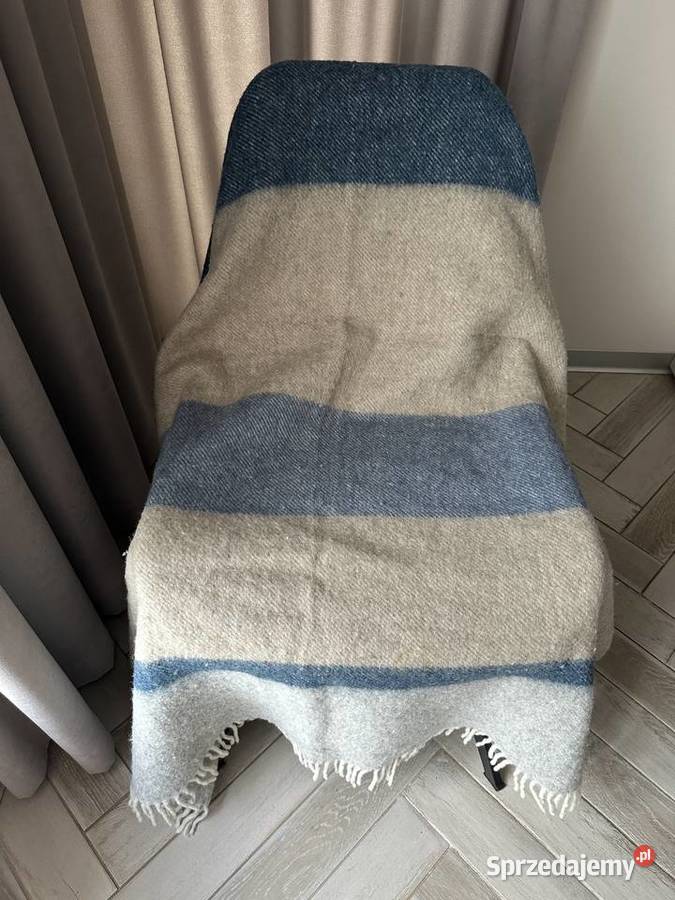 Koc pled motyw pasy 100 wełny 150x180 Łódź