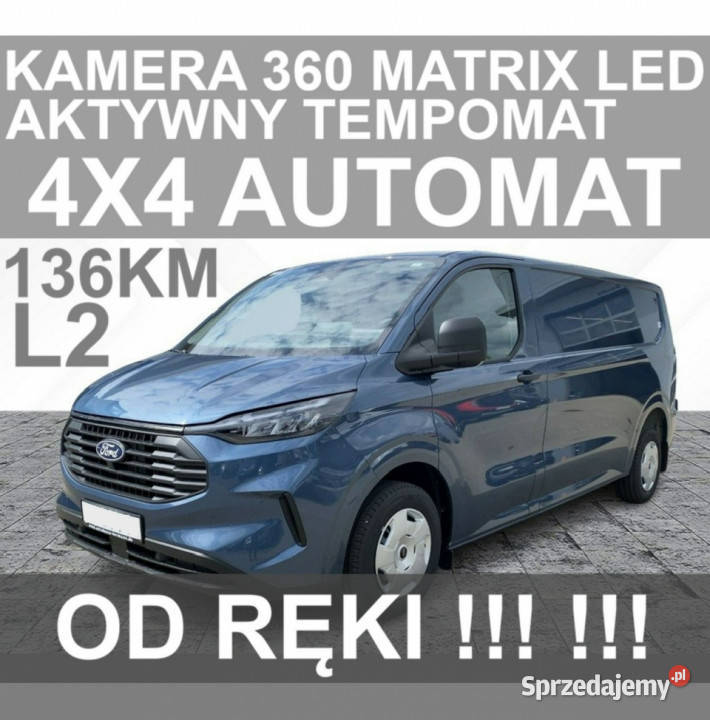 Ford Transit Custom 4x4 136 Automat Kamera 360 Szczecinek sprzedam