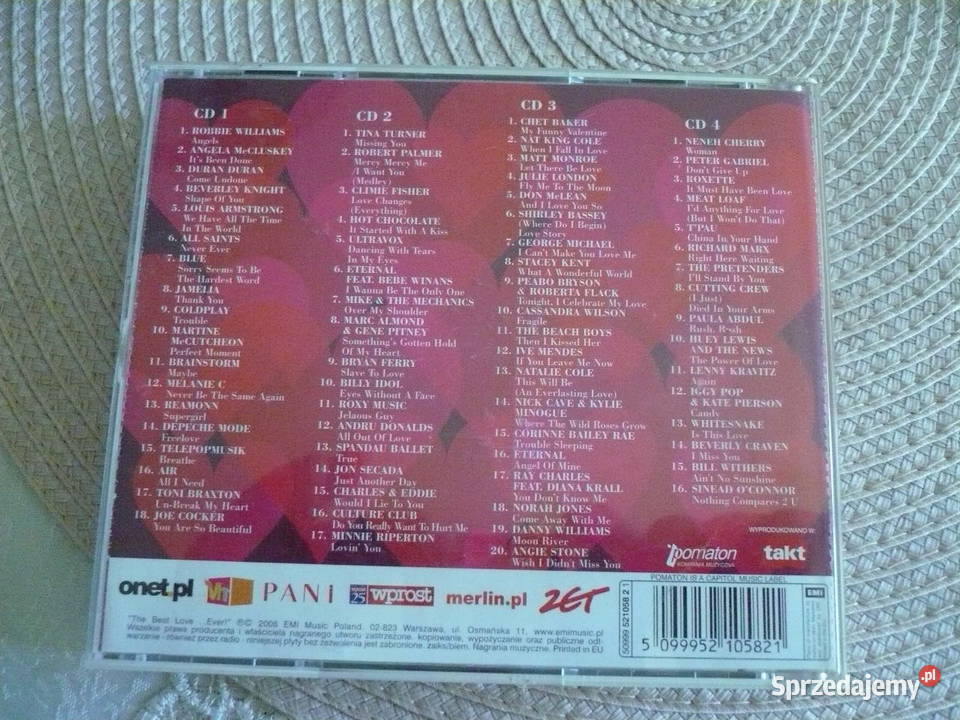 The Best Love Everalbum 4 płyt cd znanych Płyty i kasety Wałbrzych sprzedam