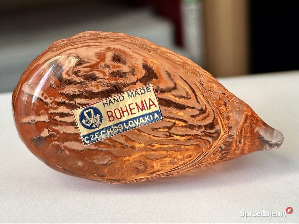 Przycisk do papieru ze szkła rozalinowego