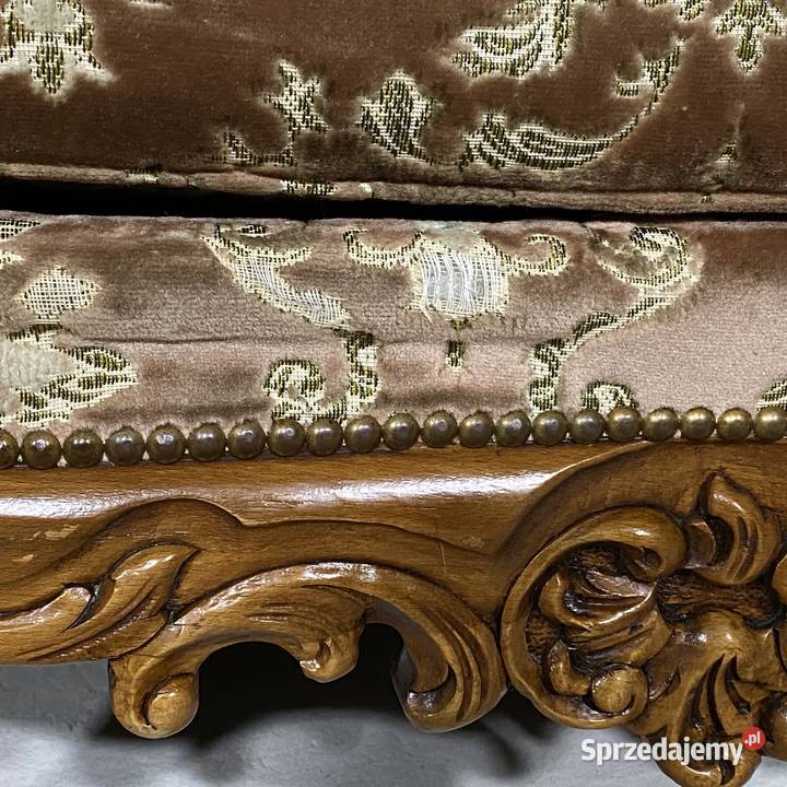 Barokowy komplet wypoczynkowy sofa czteroosobowa
