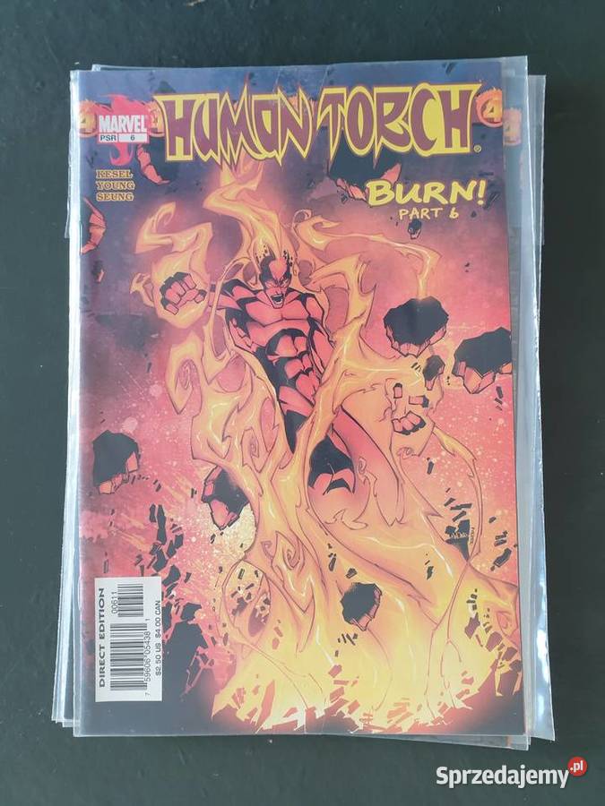 Human Torch Burn miniseria 6 komiksów Marvel USA pomorskie Gdynia sprzedam