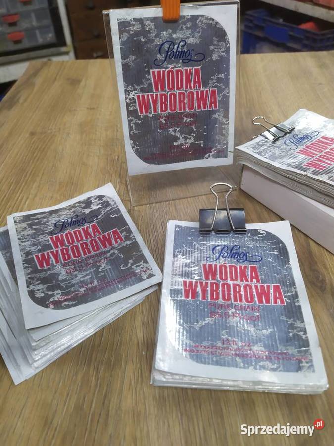Stare etykiety PRL Polmos Wódka Wyborowa wersja Błędów sprzedam