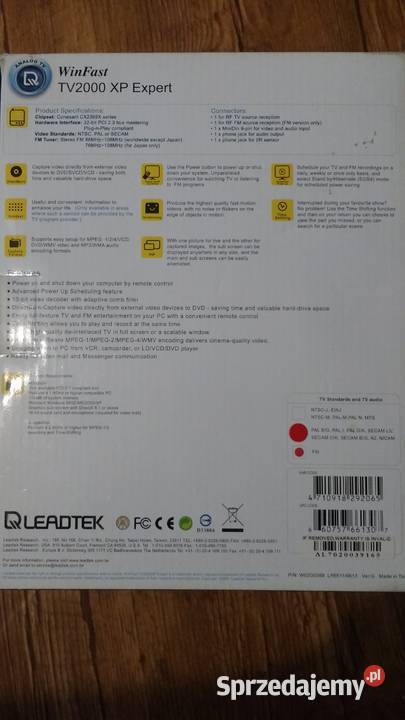 Leadtek Winfast TV2000 XP Expert karta video Jawor