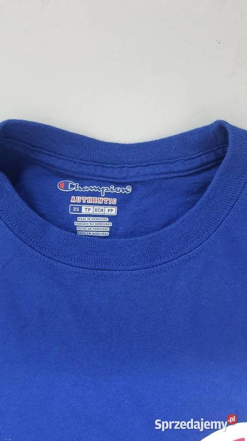 Champion Tshirt Logo Oversize xs niebieski niebieski podlaskie sprzedam