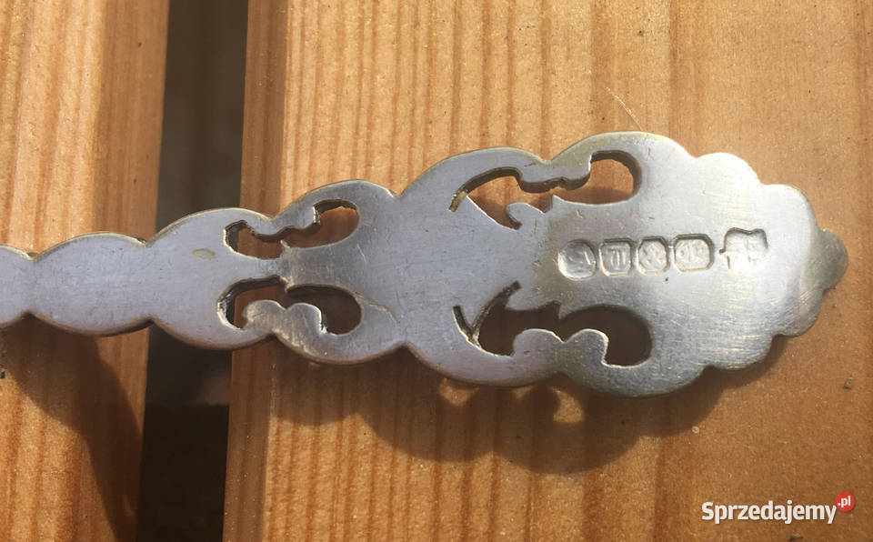 Srebrna stara łyżeczka do cukiernicy Łódź