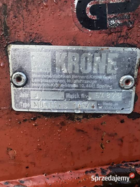 Plug obrotowy Krone Mustang Pługi Dąbrowa