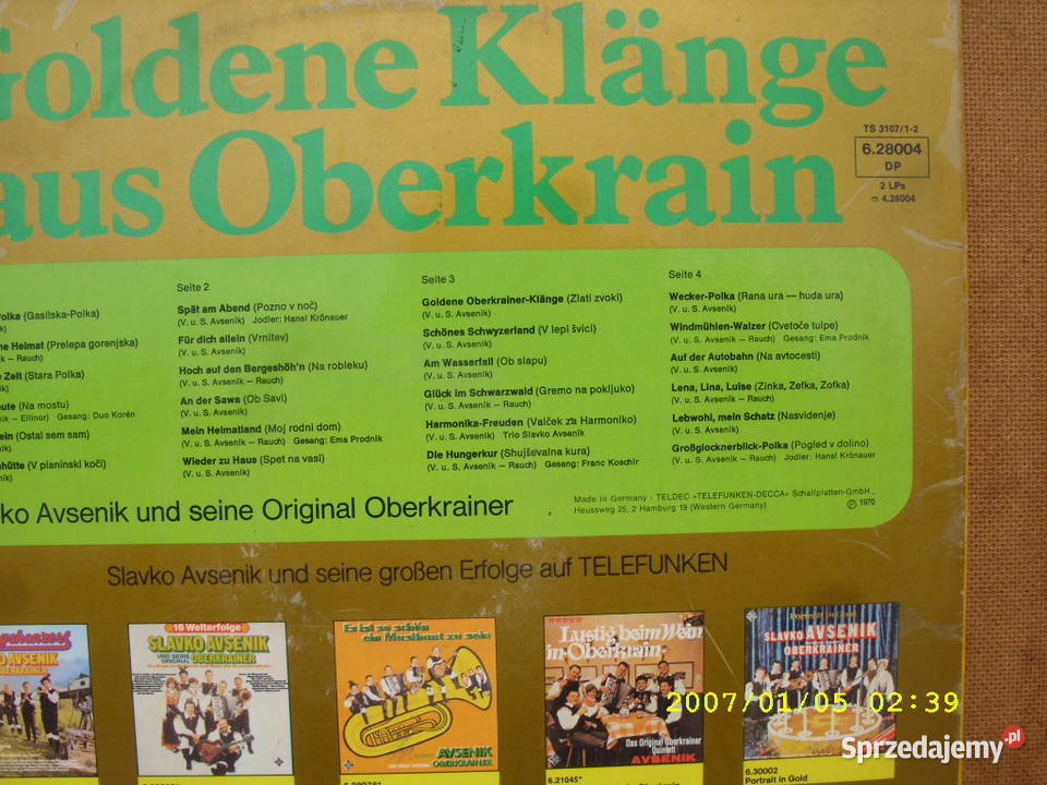 LP GOLDENE KLANGE AUS OBERKRAIN 2 LP płyta winylowa Płyty i kasety dolnośląskie sprzedam