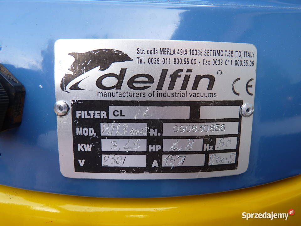 Odkurzacz przemysłowy Delfin dolnośląskie