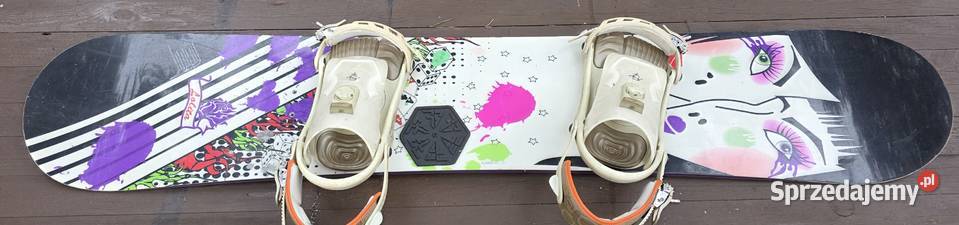 Deska snowboardowa HT Lolita 157 z zapieciami Sosnowiec