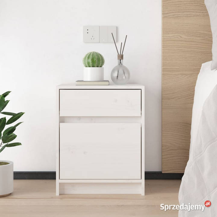 Szafka nocna biała 40x31x50 lite drewno sosnowe Warszawa sprzedam