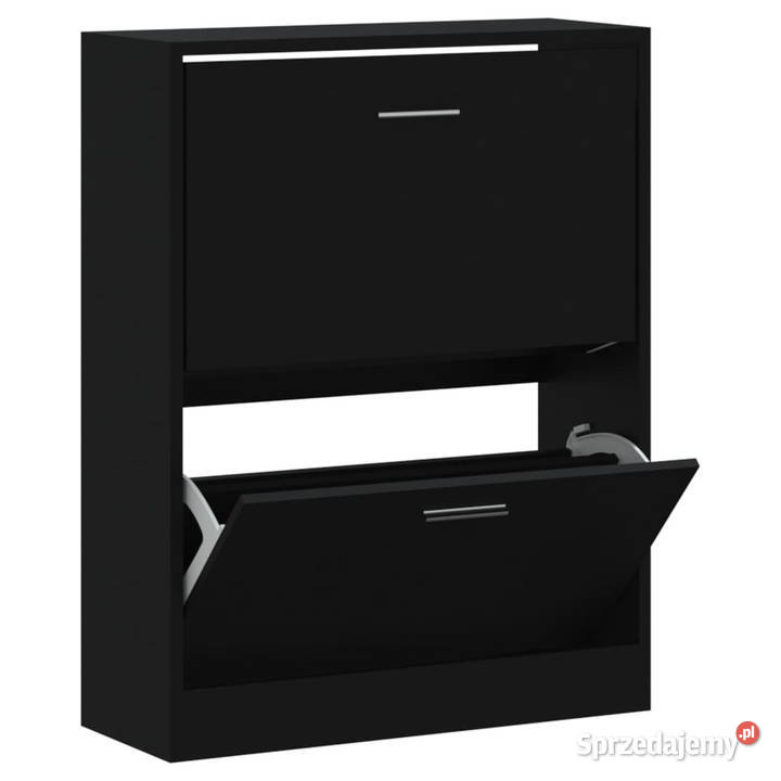 Szafka na buty czarna 63x24x81 materiał Warszawa