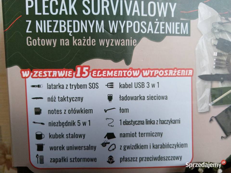 NOWY Plecak Survivalowy MORO z Niezbędnym Torby, plecaki i walizki Zabrze