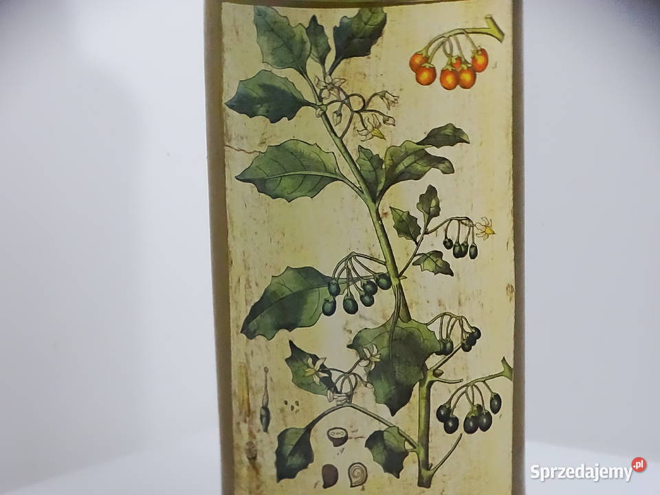 Zabytkowy pojemnik aptekarski z ilustracją lubelskie Biłgoraj