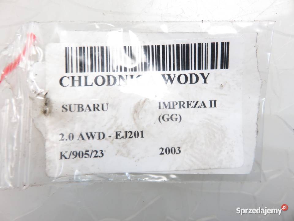 CHŁODNICA WODY SUBARU IMPREZA II 20 Chłodnie wody