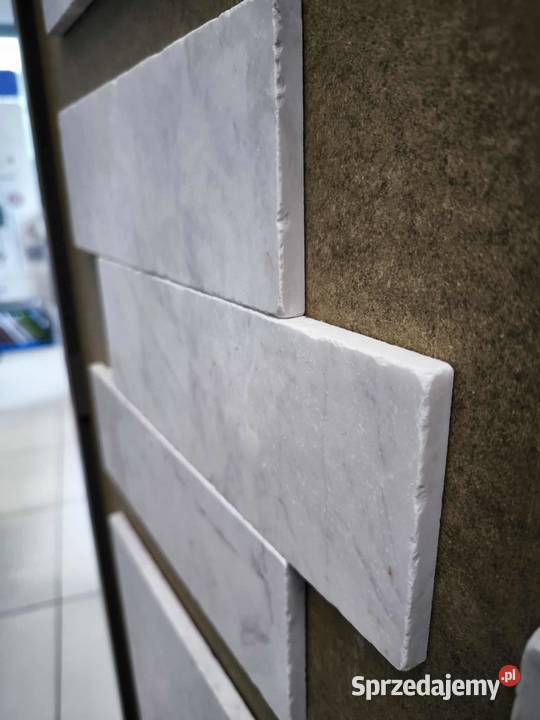 Cegiełki Marmurowe Royal White Bębnowane