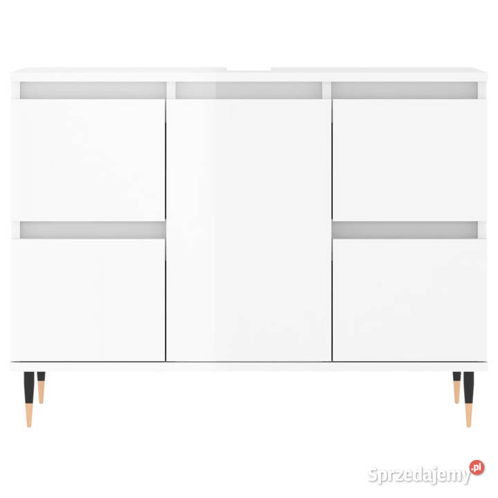 Szafka łazienkowa biała z połyskiem 80x33x60 Warszawa