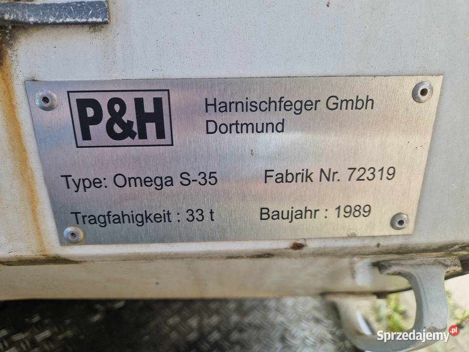 Dzwig budowlany zuraw PH Omega S35 30ton dozór Zgorzelec