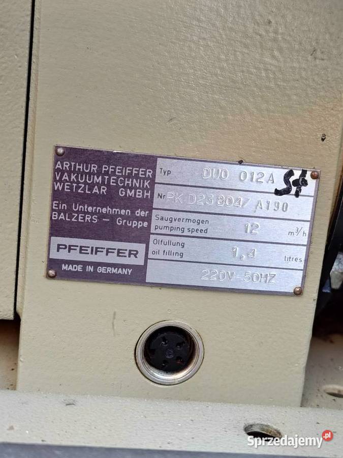 Balzers PFEIFFER TSU 111 Nowy Tomyśl