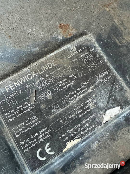 paleciak elektryczny LINDE T18 1800 4100mtg Działoszyn